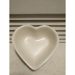 Pfaltzgraff Tea Rose Beige Pink Rose Pattern Heart Shape Stoneware Serving Bowl